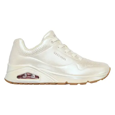 Skechers Women's Uno - Pearl Queen Sneaker in White, Size | Synthetic/Textile