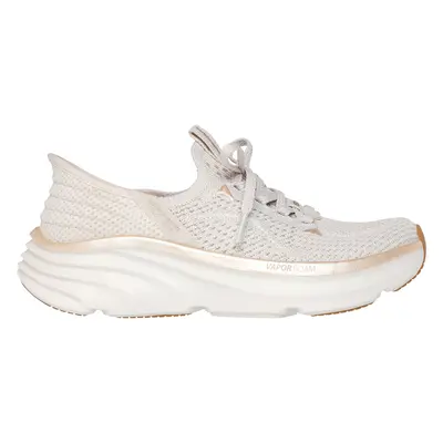 Skechers Women's Slip-ins Relaxed Fit: D'Lux Vapor - Evening Glowing Sneaker in Natural/Gold, Si