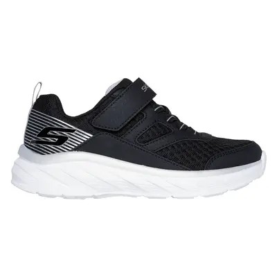 Skechers Boy's Boundless Sneaker in Black/Silver, Size | Synthetic/Textile, Machine Washable