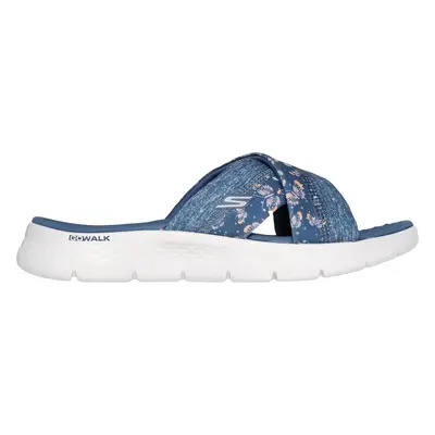 Skechers Women's GO WALK Flex Sandal - Butterfly Bliss Sandals in Navy Blue, Size | Textile, Veg