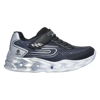 Skechers Boy's S-Lights: Vortex 2.0 - Quantroid Sneaker in Black/Silver, Size | Synthetic/Textil