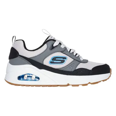 Skechers Boy's Uno - Retro-Groove Sneaker in Black/White, Size | Synthetic/Textile