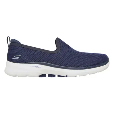 Skechers Women's GoWalk - Clear Virtue Slip-On Shoes in Navy Blue, Size | Textile/Synthetic, Veg