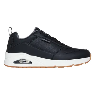 Skechers Men's Uno - Alder Sneaker in Black/Gray, Size | Synthetic/Textile