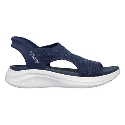 Skechers Women's Slip-ins: Ultra Flex 3.0 - Sun Warmth Sandals in Navy Blue | Textile, Vegan, Ma