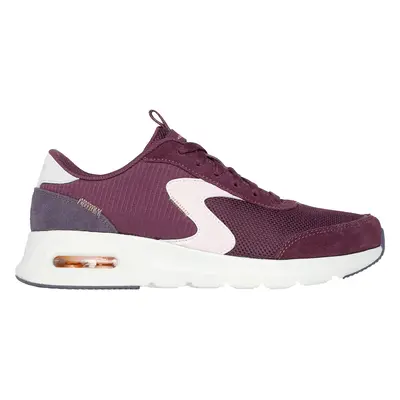 Skechers Women's Skech-Air Court - Air Wave Sneaker in Burgundy, Size | Leather/Textile/Syntheti