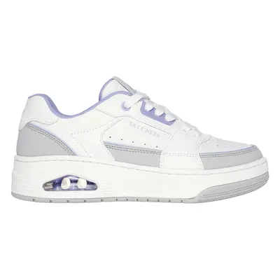 Skechers Women's Uno Court - Courted Style Sneaker in White/Lavender, Size | Leather/Synthetic/T