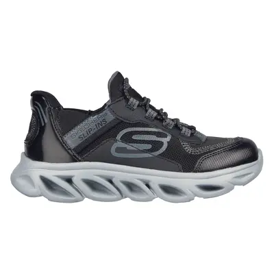 Skechers Boy's Slip-Ins: Flex Glide Sneaker in Black/Charcoal, Size | Synthetic/Textile, Machine