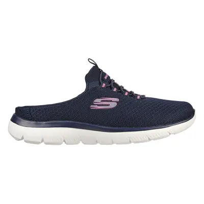 Skechers Women's Summits - Swift Step Shoes in Navy Blue/Hot Pink, Size | Textile/Synthetic, Veg