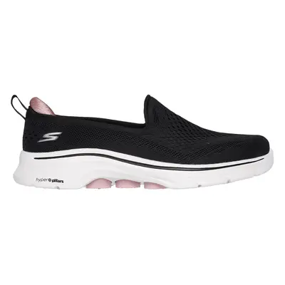 Skechers Women's GO WALK - Vina Slip-On Shoes in Black/Pink, Size | Textile/Synthetic, Vegan, Ma