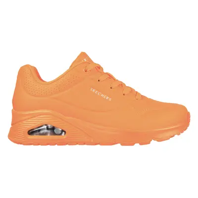 Skechers Women's Uno - Night Shades Sneaker in Neon Orange, Size | Synthetic/Textile