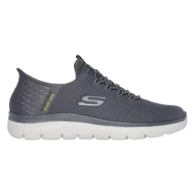 Skechers Men's Slip-ins: Summits - High Range Sneaker in Charcoal, Size | Textile/Synthetic, Veg