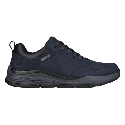 Skechers Men's Relaxed Fit: Benago - Hombre Sneaker in Navy Blue, Size | Leather/Synthetic/Texti