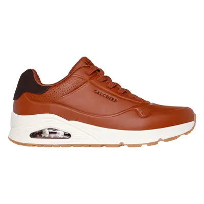 Skechers Men's Uno - Tailored Air Sneaker in Cognac, Size | Synthetic/Leather/Textile