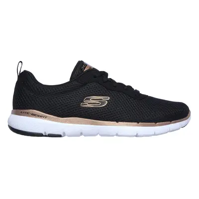 Skechers Women's Flex Appeal 3.0 - First Insight Sneaker in Black/Rose Gold, Size | Textile/Synt