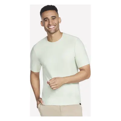 Skechers Men's GO DRI All Day T-Shirt in Green/Mauve, Size Medium | Polyester