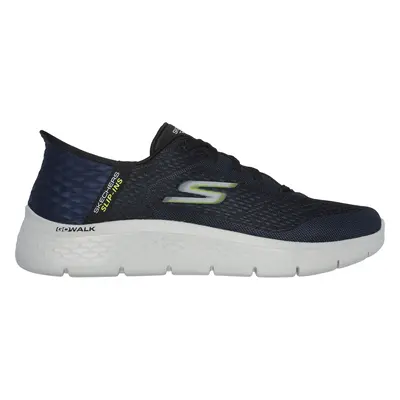 Skechers Men's Slip-ins: GO WALK Flex - New World Sneaker in Navy Blue/Lime, Size | Textile/Synt