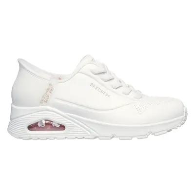 Skechers Women's Slip-ins: Uno - Easy Air Sneaker in White, Size | Textile/Synthetic