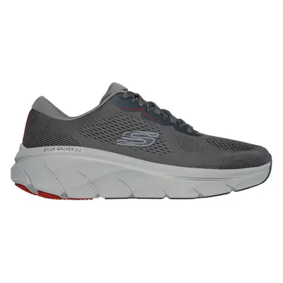 Skechers Men's Relaxed Fit: D'Lux Walker 2.0 - Swave Sneaker in Charcoal/Red, Size | Textile/Syn