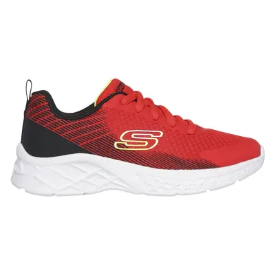 Skechers Boy's Microspec II - Vovrix Sneaker in Red/Black, Size | Textile/Synthetic, Machine Was