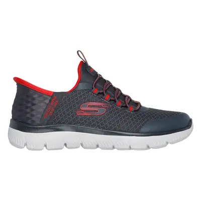 Skechers Boy's Slip-ins: Summits - High Range Sneaker in Charcoal/Red, Size | Textile/Synthetic,