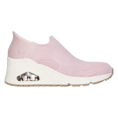 Skechers Women's Slip-ins: Uno Wedge - Kickin' Knit Sneaker in Blush Pink, Size | Textile, Vegan