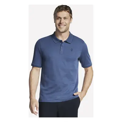 Skechers Men's Off Duty Polo T-Shirt in Navy Blue, Size Medium | Organic Cotton/Polyester