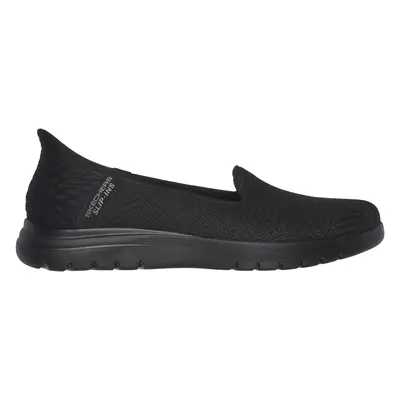 Skechers Women's Slip-ins: On-the-GO Flex - Clover Flats in Black, Size | Textile, Vegan, Machin