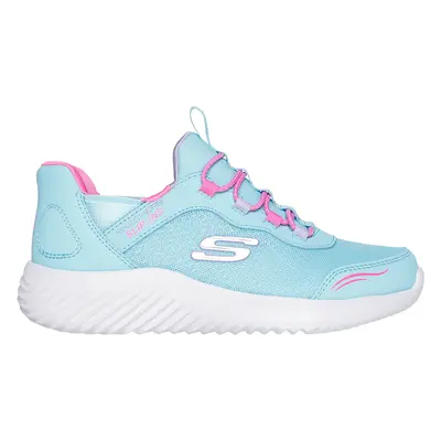 Skechers Girls Slip-ins: Bounder - Simple Cute Sneaker in Turquoise, Size | Synthetic/Textile, M