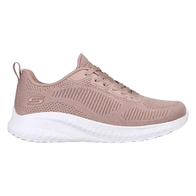 Skechers Women's BOBS Sport Squad Chaos - Face Off Sneaker in Blush Pink, Size | Textile/Synthet