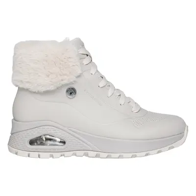 Skechers Women's Uno Rugged - Fall Air Boots in Off White, Size | Leather/Textile