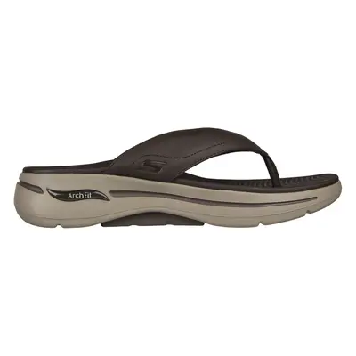 Skechers Men's GoWalk Arch Fit Sandal Sandals in Brown, Size | Leather