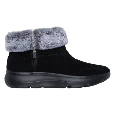 Skechers Women's On-the-GO Encore - Snow-Capped Boots in Black/Gray, Size Wide | Leather/Textile