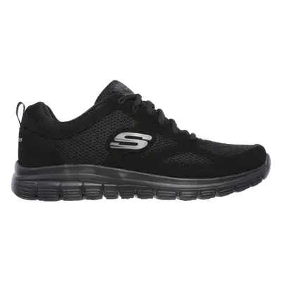 Skechers Men's Burns - Agoura Sneaker in Black, Size | Leather/Textile/Synthetic