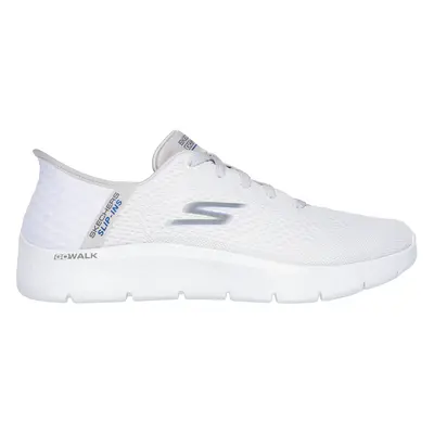 Skechers Men's Slip-ins: GO WALK Flex - New World Sneaker in White/Gray, Size | Textile/Syntheti