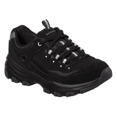 Skechers Women's I-Conik Sneaker in Black, Size | Leather/Synthetic/Textile