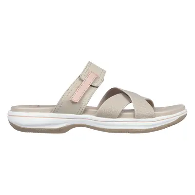 Skechers Women's Relaxed Fit: Bayshore - Take It Easy Sandals in Taupe, Size | Textile/Synthetic