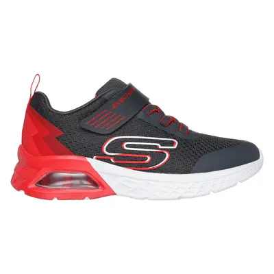 Skechers Boy's Microspec Max II - Vodrox Sneaker in Charcoal/Red, Size | Textile/Synthetic