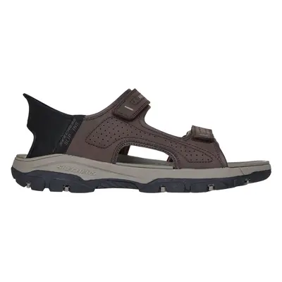 Skechers Men's Slip-ins Relaxed Fit: Tresmen - Reece Sandals in Chocolate, Size | Synthetic/Text