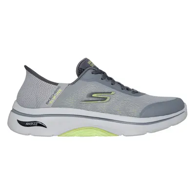 Skechers Men's Slip-ins: GO WALK Arch Fit 2.0 - Simplicity 2.5 Sneaker in Gray/Lime, Size | Text