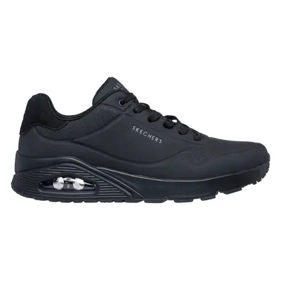 Skechers Men's Uno - Suited On Air Sneaker in Black, Size | Synthetic/Leather/Synthetic