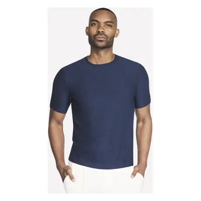 Skechers Men's GO DRI All Day T-Shirt in Navy Blue, Size Large | Polyester