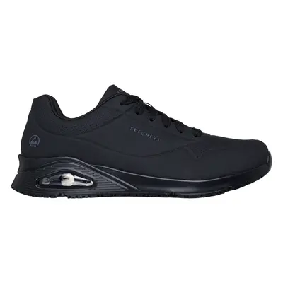 Skechers Men's Work Relaxed Fit: Uno SR - Sutal Sneaker in Black, Size | Synthetic