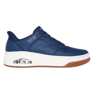 Skechers Men's Slip-ins: Uno Court - Acacia Sneaker in Navy Blue, Size | Synthetic/Leather/Texti