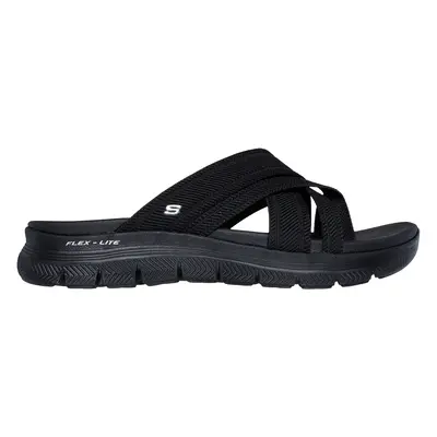 Skechers Women's Flex Appeal 4.0 - Perfect You Sandals in Black, Size | Textile, Vegan, Machine 