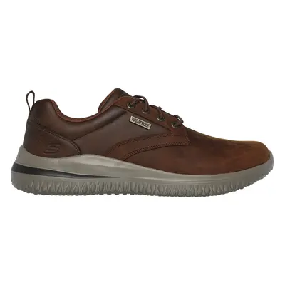 Skechers Men's Delson 3.0 - Glavine Slip-On Shoes in Brown, Size | Leather/Synthetic/Textile