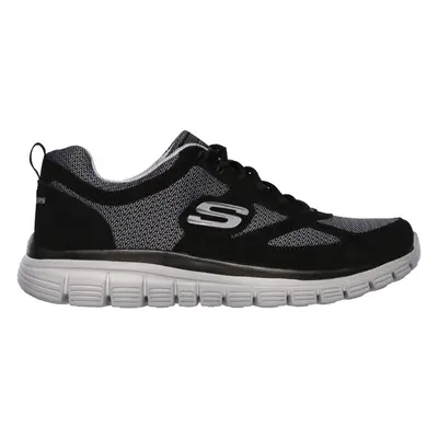 Skechers Men's Burns - Agoura Sneaker in Black/Gray, Size | Leather/Textile/Synthetic