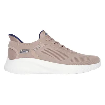 Skechers Men's Slip-ins: BOBS Sport Squad Chaos - Solid Step Sneaker in Taupe, Size | Textile/Sy