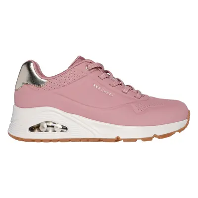 Skechers Women's Uno - Shimmer Away Sneaker in Rose, Size | Synthetic/Textile