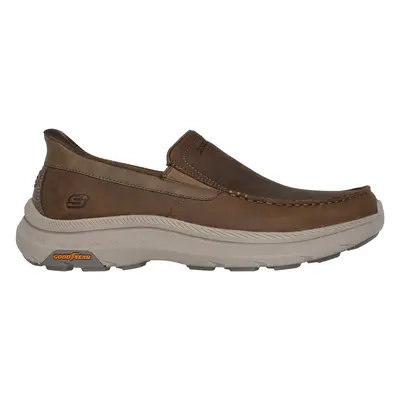 Skechers Men's Slip-ins Relaxed Fit: Pollard - Osgood Shoes in Desert, Size | Leather/Synthetic/